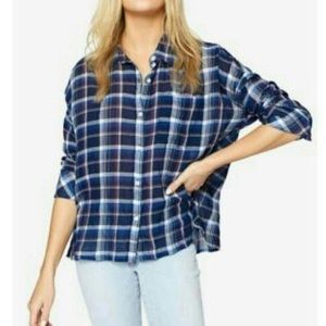 NWT Sanctuary Plaid Boyfriend Button Down Shirt